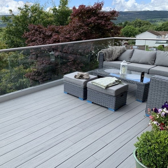 Soho Slate - Grey Composite Decking - Decking Board - 3600 x 146 x 25 mm