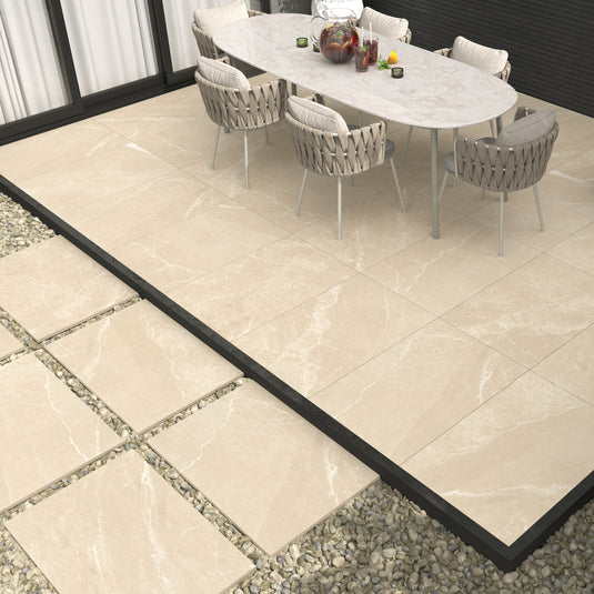 Roca - Beige Porcelain Paving Tiles - 900 x 600 x 20mm