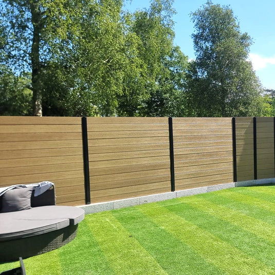 Maple - Black Premium Composite Fencing - Top Board - 1830 x 150 x 20mm
