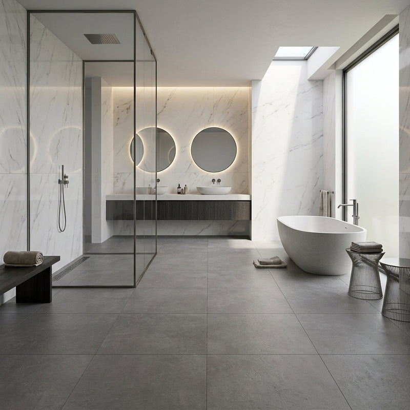 Load image into Gallery viewer, Ark Dark - Grey Porcelain Paving Tiles - 600 x 600 x 7mm
