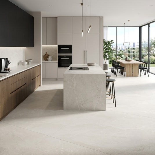 Ashford Avorio - Ivory Porcelain Paving Tiles - 900 x 900 x 10mm