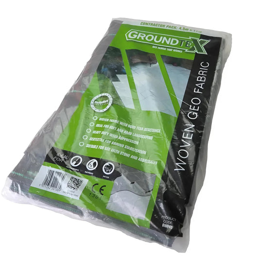 Groundtex Woven Geofabric Garden Membrane (GWF45) - 4.5m Wide X 11m Long (Sold Per Pack)