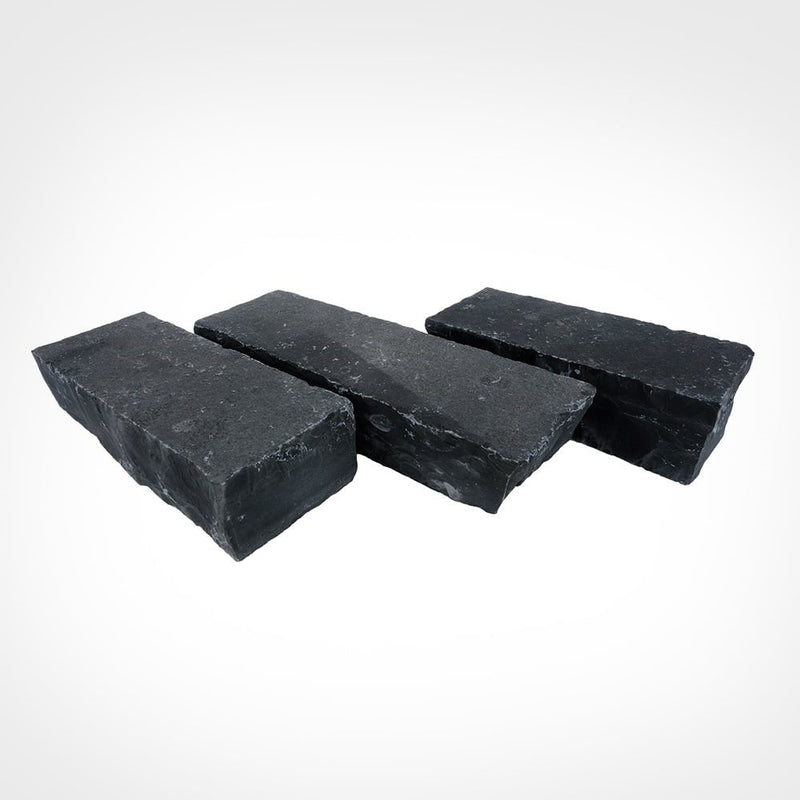 Load image into Gallery viewer, Kota Black Indian Limestone Walling - 225 x 100 x 70mm - Tumbled
