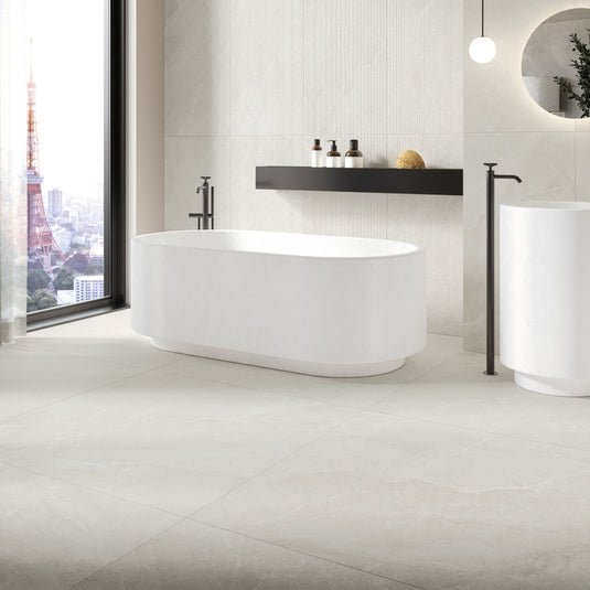 Ashford Avorio - Ivory Porcelain Paving Tiles - 900 x 900 x 20mm