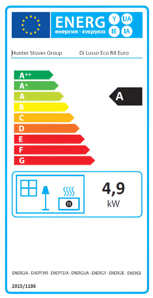 Di Lusso R4 Euro Wood Stove - Black