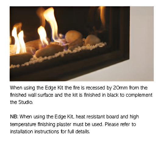 Gazco Studio 1 Glass Conventional Flue - Edge Kit