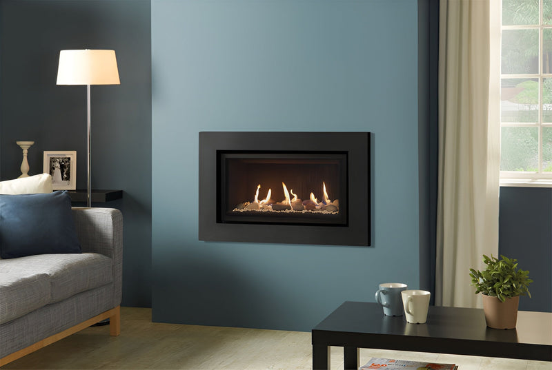 Load image into Gallery viewer, Gazco Studio 1 Glass Conventional Flue Expression Frame - Graphite
