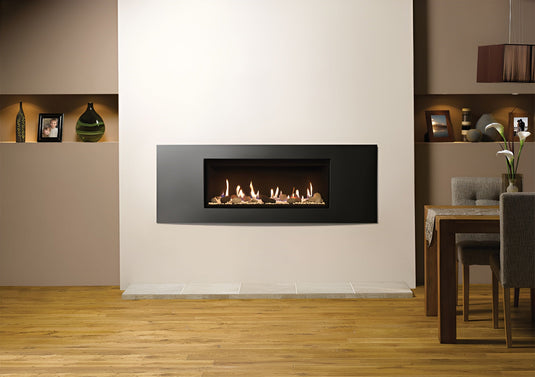 Gazco Studio 1 Glass Conventional & Balanced Flue - Verve Frame - Graphite