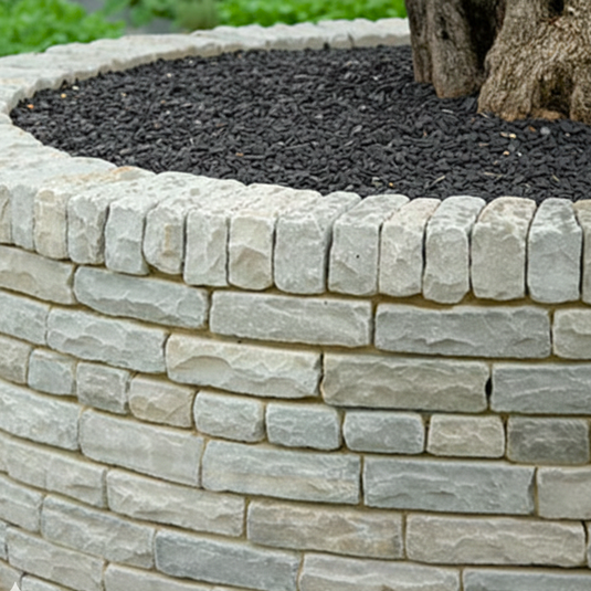 Kandala Grey Indian Sandstone Walling - 275 x 100 x 70mm - Tumbled