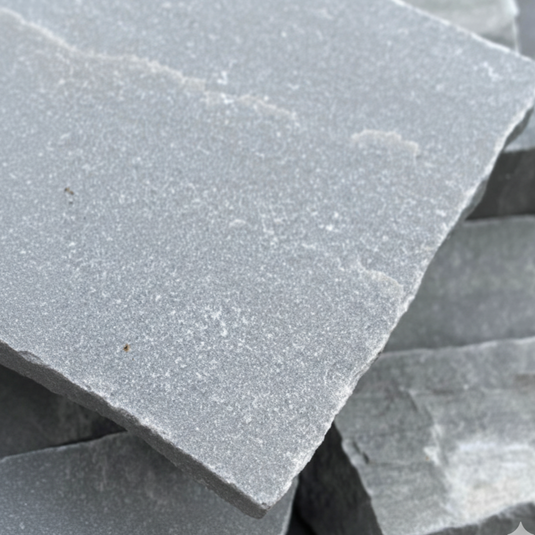 Kandala Grey Indian Sandstone Paving - 22mm Patio Pack - Mixed Sizes - Hand Cut & Riven - 20.8 m2