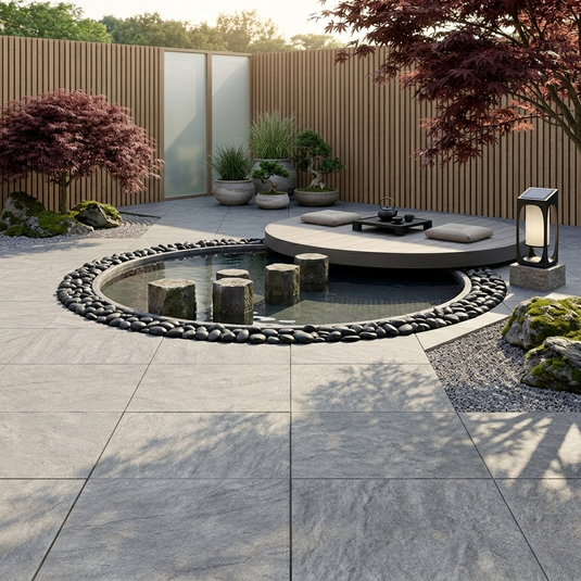 Rasa - Grey Porcelain Paving Tiles - 900 x 600 x 20mm
