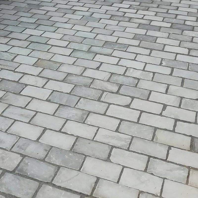 Load image into Gallery viewer, Kandala Grey Sandstone Block Paving - 150 x 150 x 50mm - Sawn, Tumbled &amp; Riven
