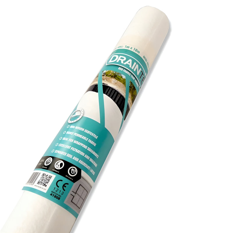 Load image into Gallery viewer, Draintex Geotextile Fabric (DRA10) - 1m Wide X 10m Long (Sold Per Pack)
