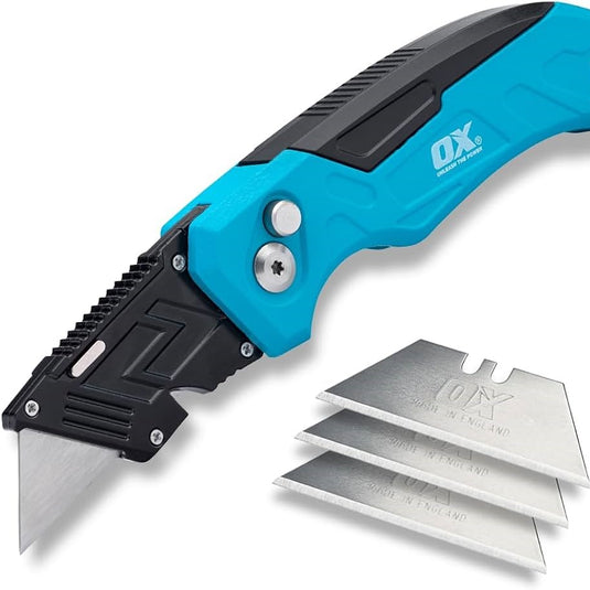 Ox - Pro Heavy Duty Fixed Blade Folding Knife (Includes 3 Blades)