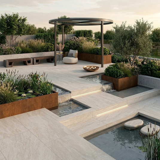 Rasa - Beige Porcelain Paving Tiles - 900 x 600 x 20mm
