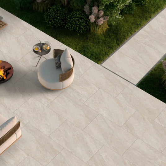 Rasa - Beige Porcelain Paving Tiles - 900 x 600 x 20mm