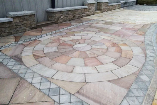 Ravina Indian Sandstone Paving - 900 x 600 x 22mm - Hand Cut & Riven