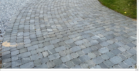 Dark Grey Granite Block Paving - 105 x 140 x 50mm - Sawn, Tumbled & Honed