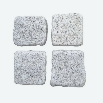 Load image into Gallery viewer, Light Grey Granite Block Paving - 140 x 140 x 50-60mm - Sawn, Tumbled &amp; Riven

