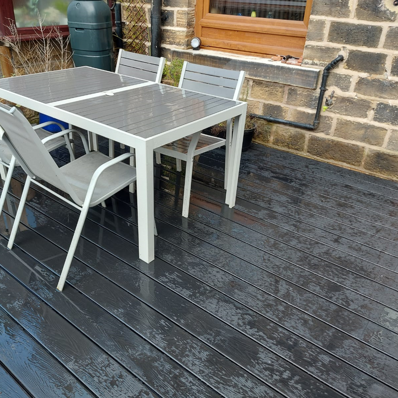 Load image into Gallery viewer, Soho Charcoal - Black Composite Decking - End Cap - 147 x 24 x 17 mm
