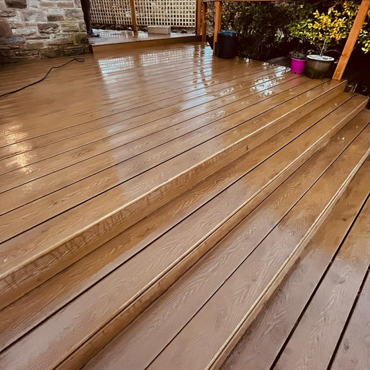 Soho Teak - Brown Composite Decking - Decking Board - 3600 x 146 x 25 mm