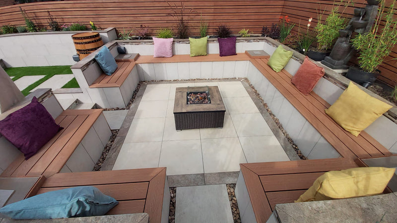 Load image into Gallery viewer, Soho Teak - Brown Composite Decking - Bullnose Decking Board - 3600 x 140 x 25 mm
