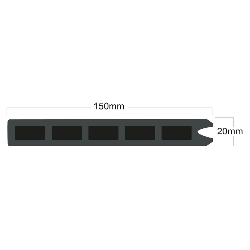 Load image into Gallery viewer, Maple - Black Premium Composite Fencing - Top Board - 1830 x 150 x 20mm
