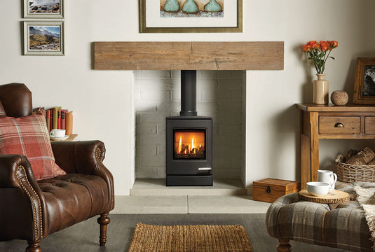 Gazco CL3 Natural Gas Stove - Conventional Flue - Top Flue Outlet - Black