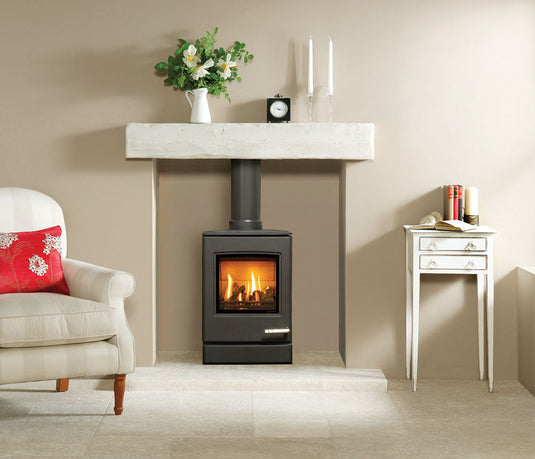 Gazco CL3 Natural Gas Stove - Conventional Flue - Top Flue Outlet - Black