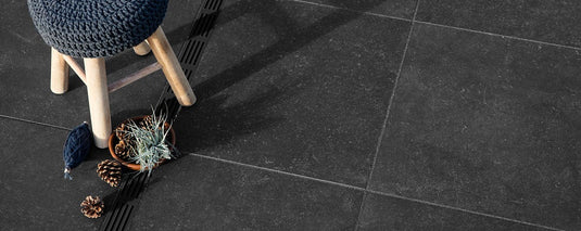 ACO Threshold Drain - Aluminium Grating - Black - 1000mm