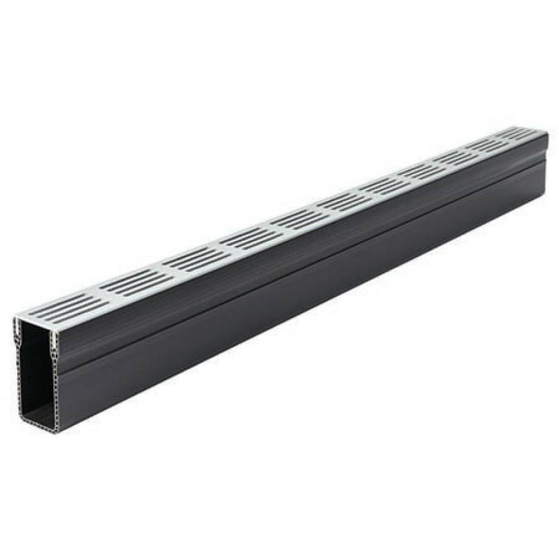 Load image into Gallery viewer, ACO Threshold Drain - Aluminium Grating - Silver - 1000mm
