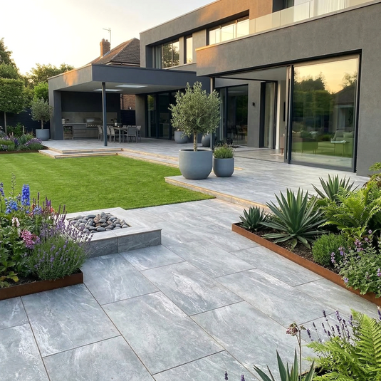 Mercury - Grey Porcelain Paving Tiles - 1200 x 600 x 20mm