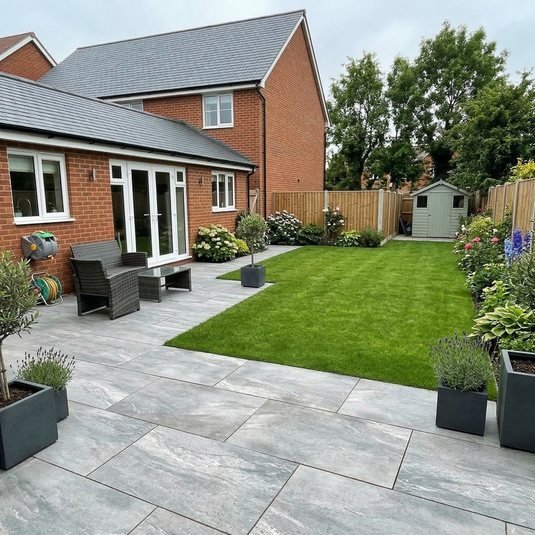 Mercury - Grey Porcelain Paving Tiles - 1200 x 600 x 20mm