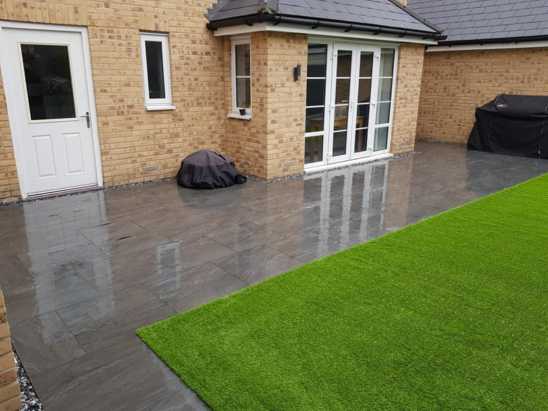 Load image into Gallery viewer, Anthracite - Black Porcelain Paving Tiles - 900 x 600 x 20mm
