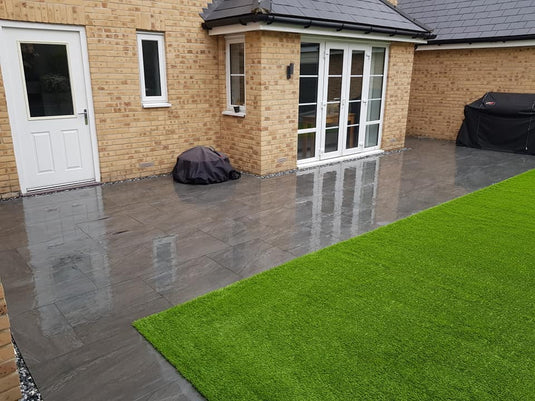 Anthracite - Black Porcelain Paving Tiles - 900 x 600 x 20mm