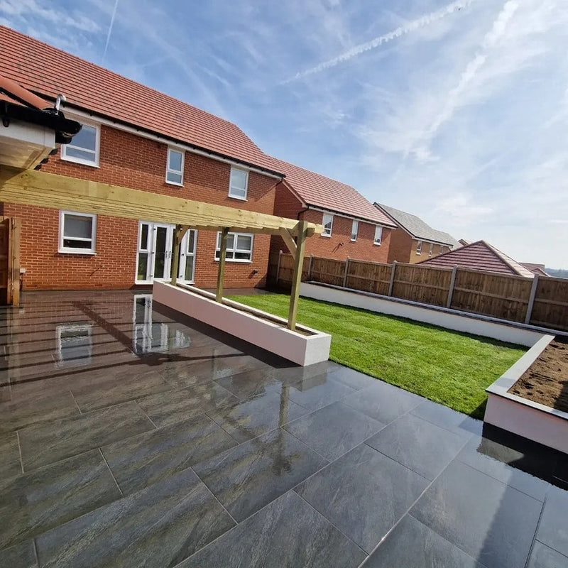 Load image into Gallery viewer, Anthracite - Black Porcelain Paving Tiles - 900 x 600 x 20mm
