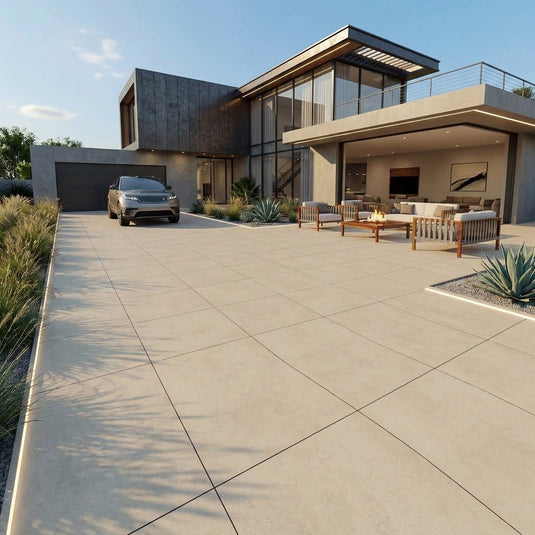 Ark Ivory - Beige Porcelain Paving Tiles - 600 x 600 x 20mm