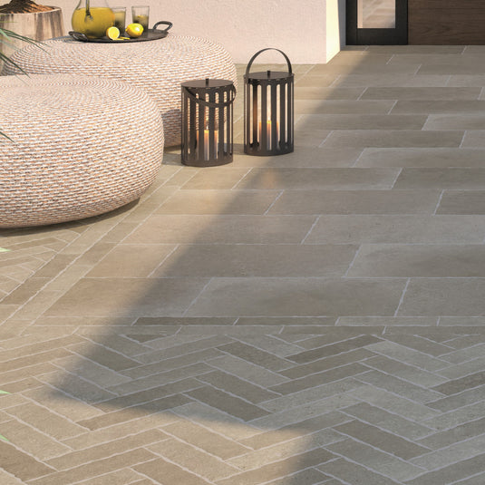 Arlington Taupe - Beige Porcelain Setts - 280 x 70 x 20mm