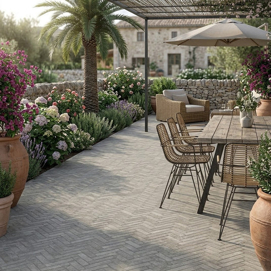 Arlington - Grey Porcelain Setts - 280 x 70 x 20mm