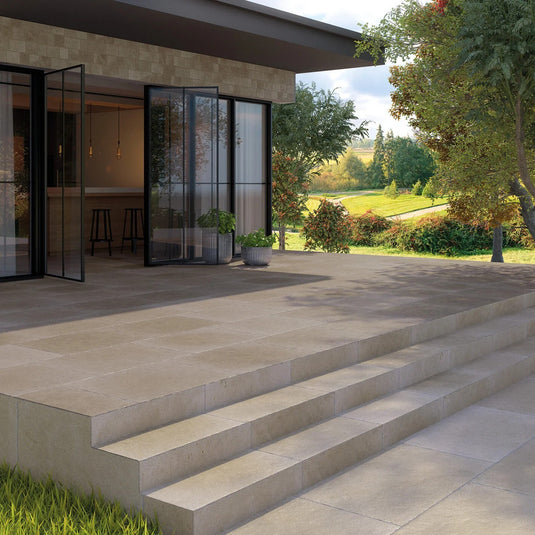 Arlington Taupe - Beige Porcelain Paving Tiles - 900 x 600 x 20mm