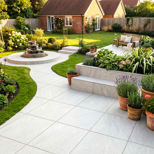 Aruba - White Porcelain Paving Tiles - 600 x 600 x 20mm