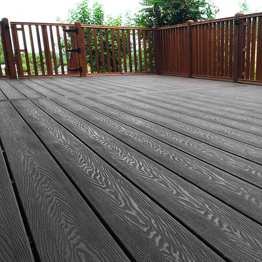 Soho Charcoal - Black Composite Decking - Decking Board - 3600 x 146 x 25 mm