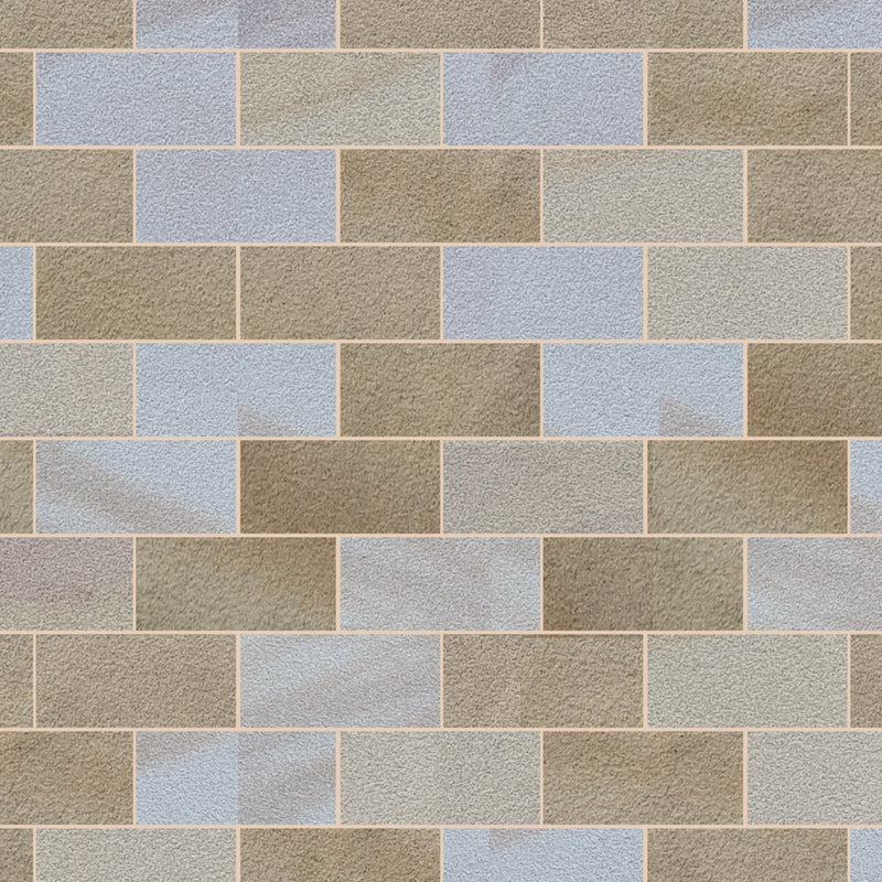 Load image into Gallery viewer, Buff Indian Sandstone Paving - 600 x 295 x 22mm - Sawn &amp; Sandblasted
