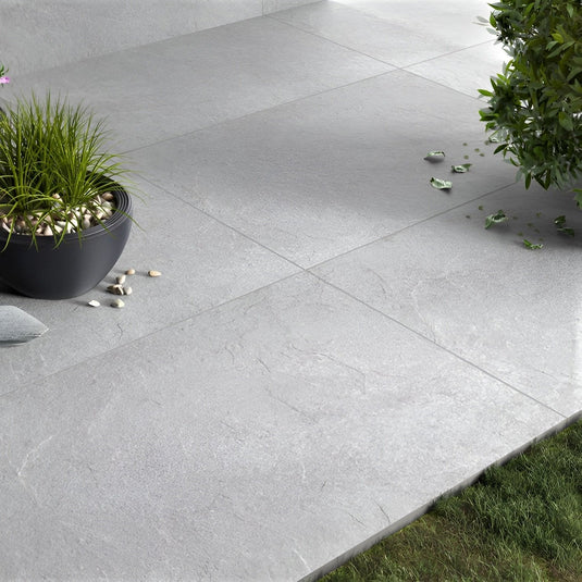 Castle - Grey Porcelain Paving Tiles - 900 x 600 x 20mm
