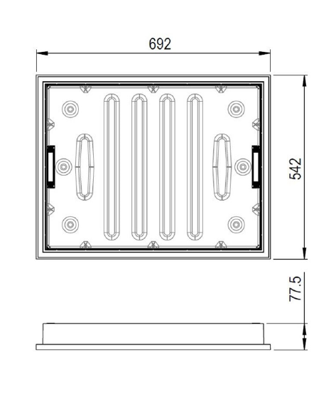 Clark Manhole Cover CD 790R- 600 x 450 x 65mm