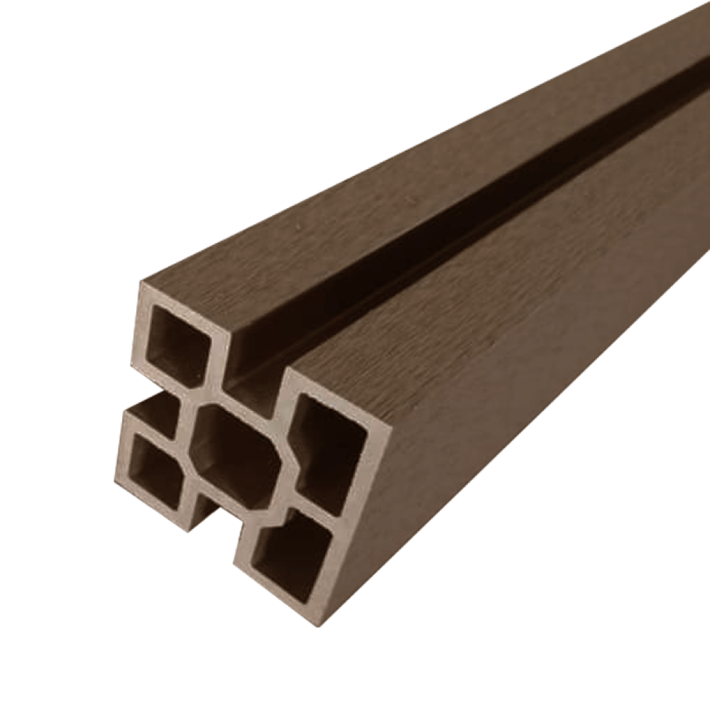 Oak - Black Premium Composite Fencing - Post - 2400 x 100 x 100mm ...