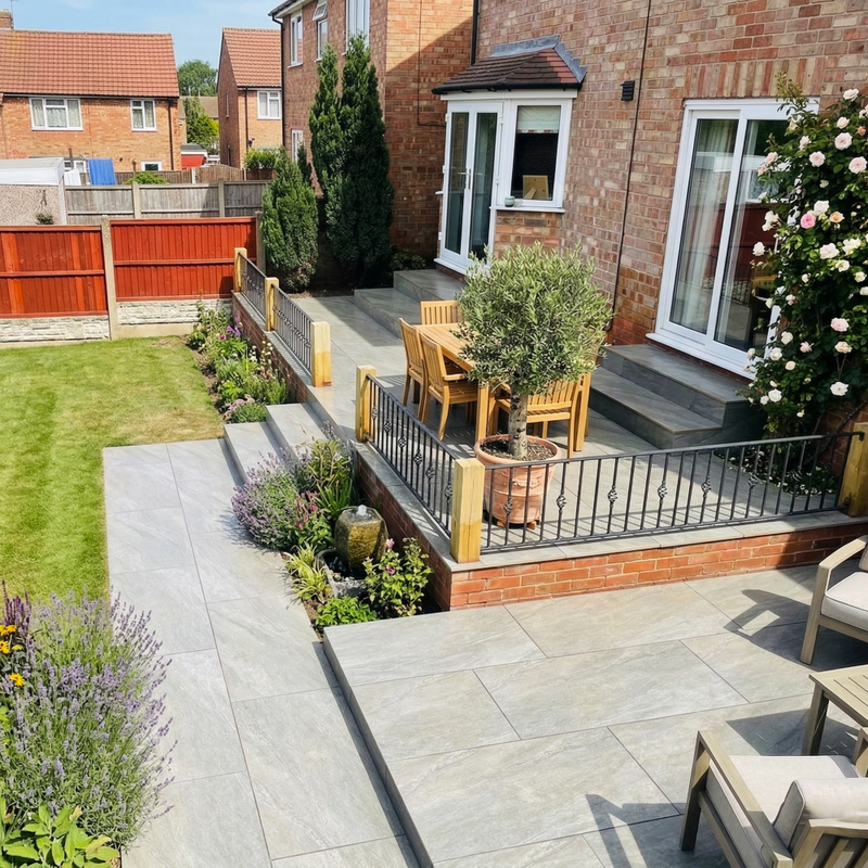 Load image into Gallery viewer, County Gris - Grey Porcelain Paving Tiles - 900 x 600 x 20mm
