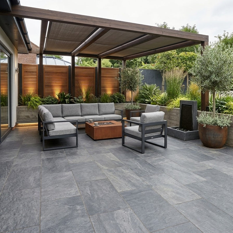 Load image into Gallery viewer, County Gris - Grey Porcelain Paving Tiles - 900 x 600 x 20mm

