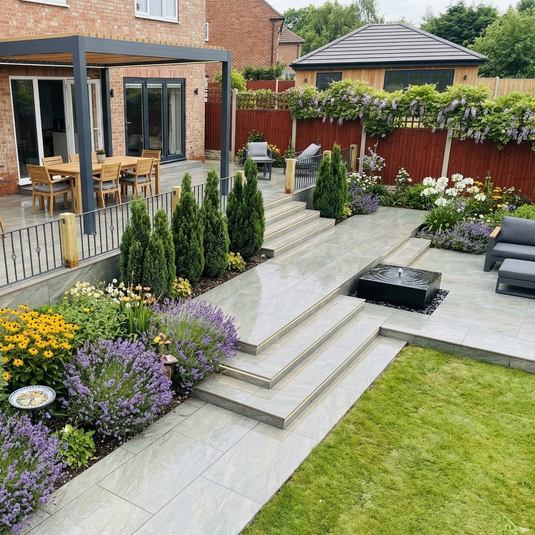 County Gris - Grey Porcelain Paving Tiles - 900 x 600 x 20mm