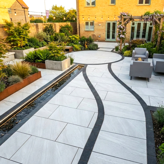 Cross Over - White Porcelain Paving Tiles - 900 x 600 x 20mm